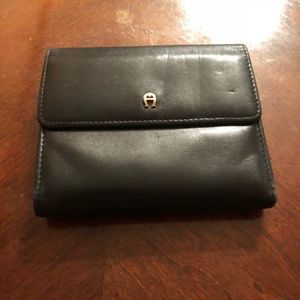 Black Etienne Aigner bi fold wallet